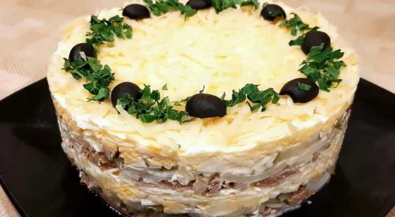 Все мужчины в восторге! Салат "Мужской Каприз" на праздничный стол