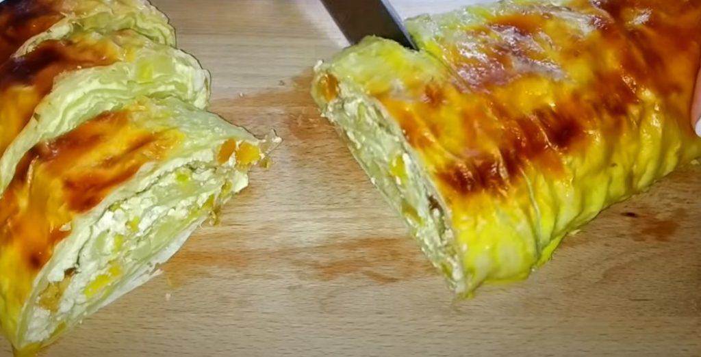 Вкуснятина к чаю за 10 минут + выпечка. Нежный десерт из творога, бананов и лаваша