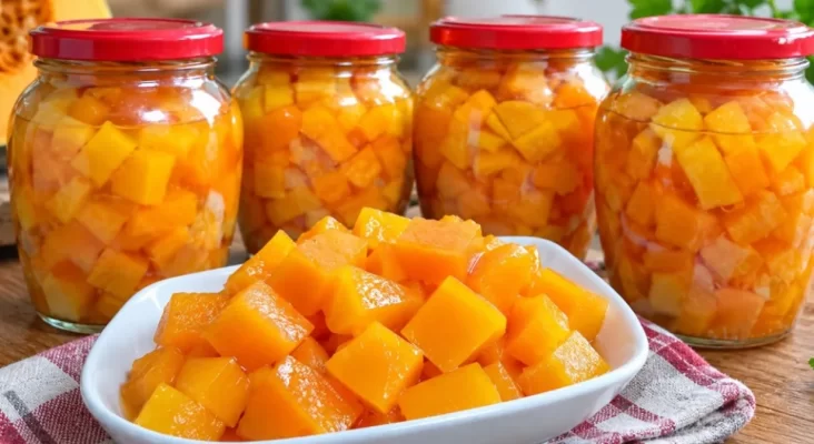 Saldus moliūgas mango skonio — sultingas, kvapnus žieminis konservas
